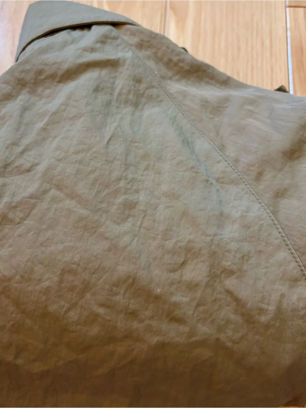 Vintage 80’s Banana Republic Nylon Khaki Green Trench Coat